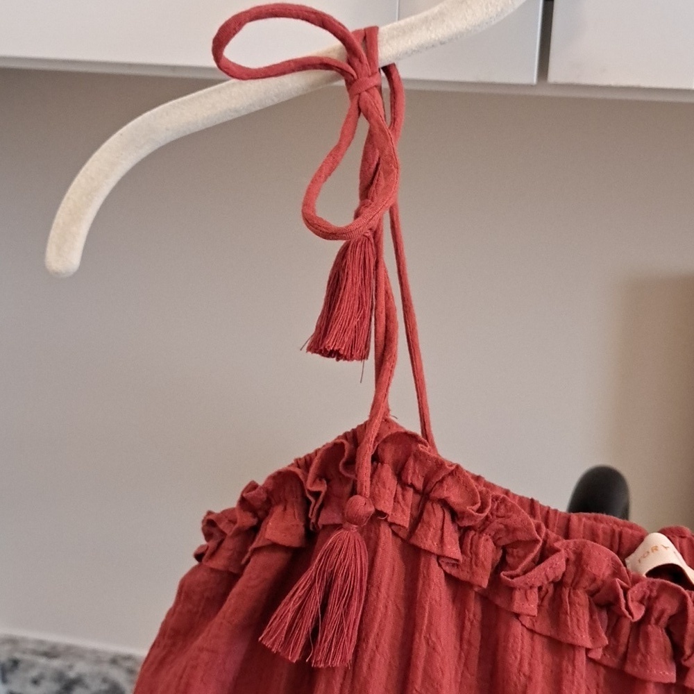 Tory Burch NWTs Ruffle Tie Shoulder Maxi - Picture 10 of 11